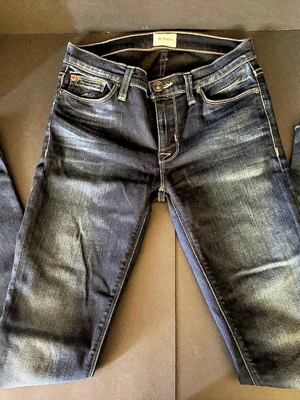 Hudson Colette (Midrise) Skinny Jeans in Blue Waist 27
